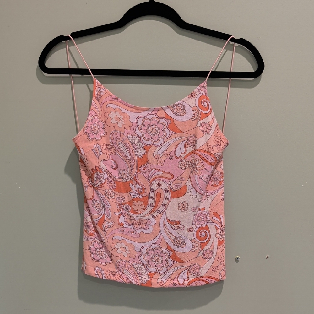 Floral Paisley Spaghetti Strap Top